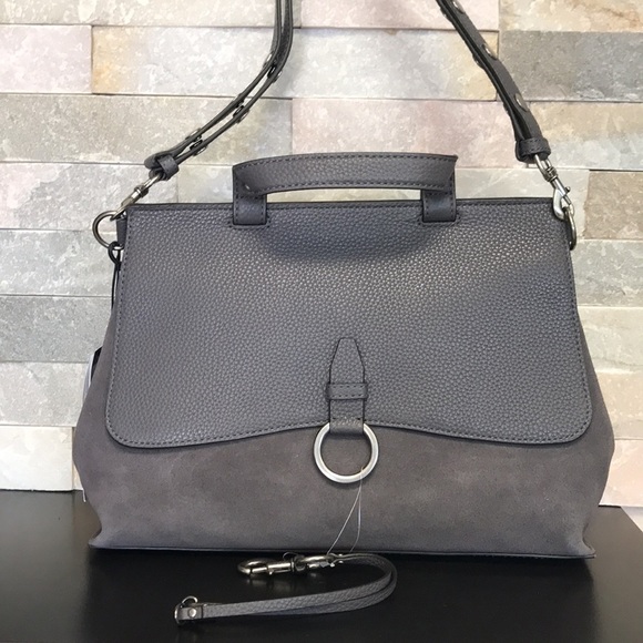 Rebecca Minkoff Medium Keith Suede & Leather Satchel - Picture 8 of 13